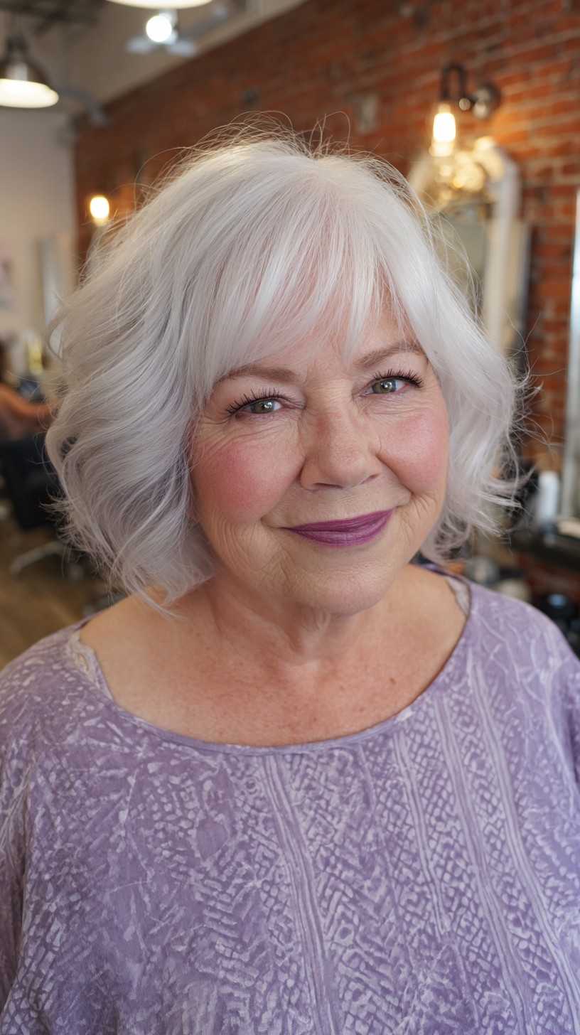 Soft Silver Waves with Gentle Volume
