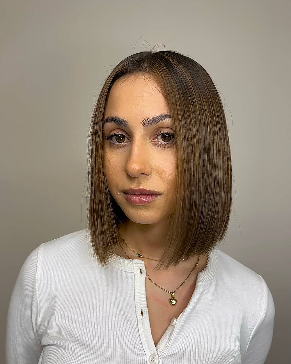 Chic Blunt Bob with Subtle Layers