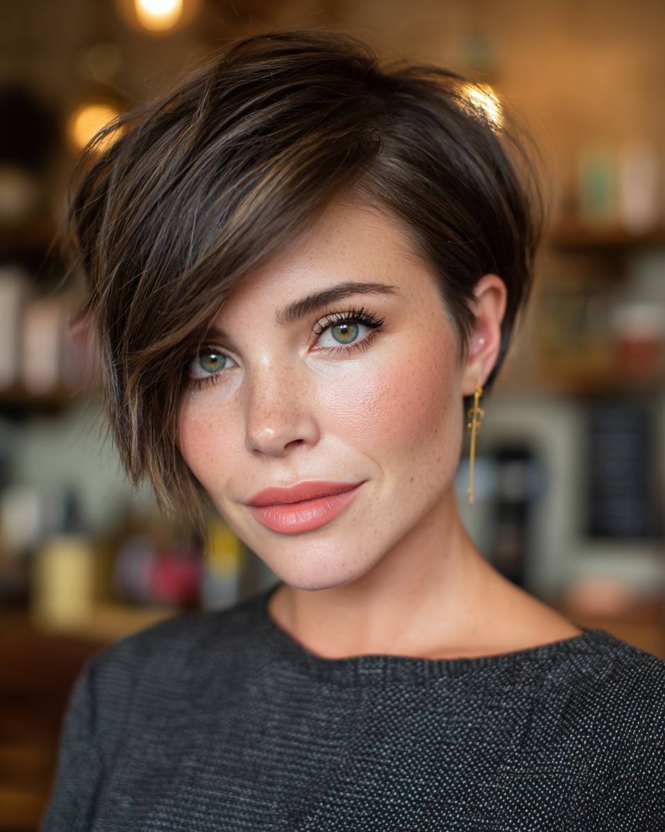 Chic Textured Asymmetrical Pixie Cut