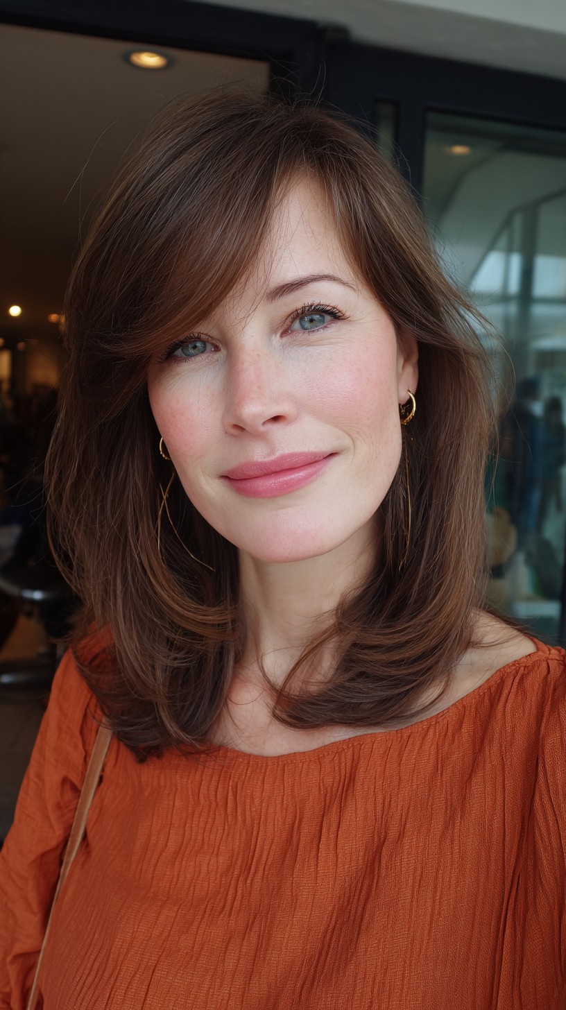 Effortless Chestnut Tousled Layers