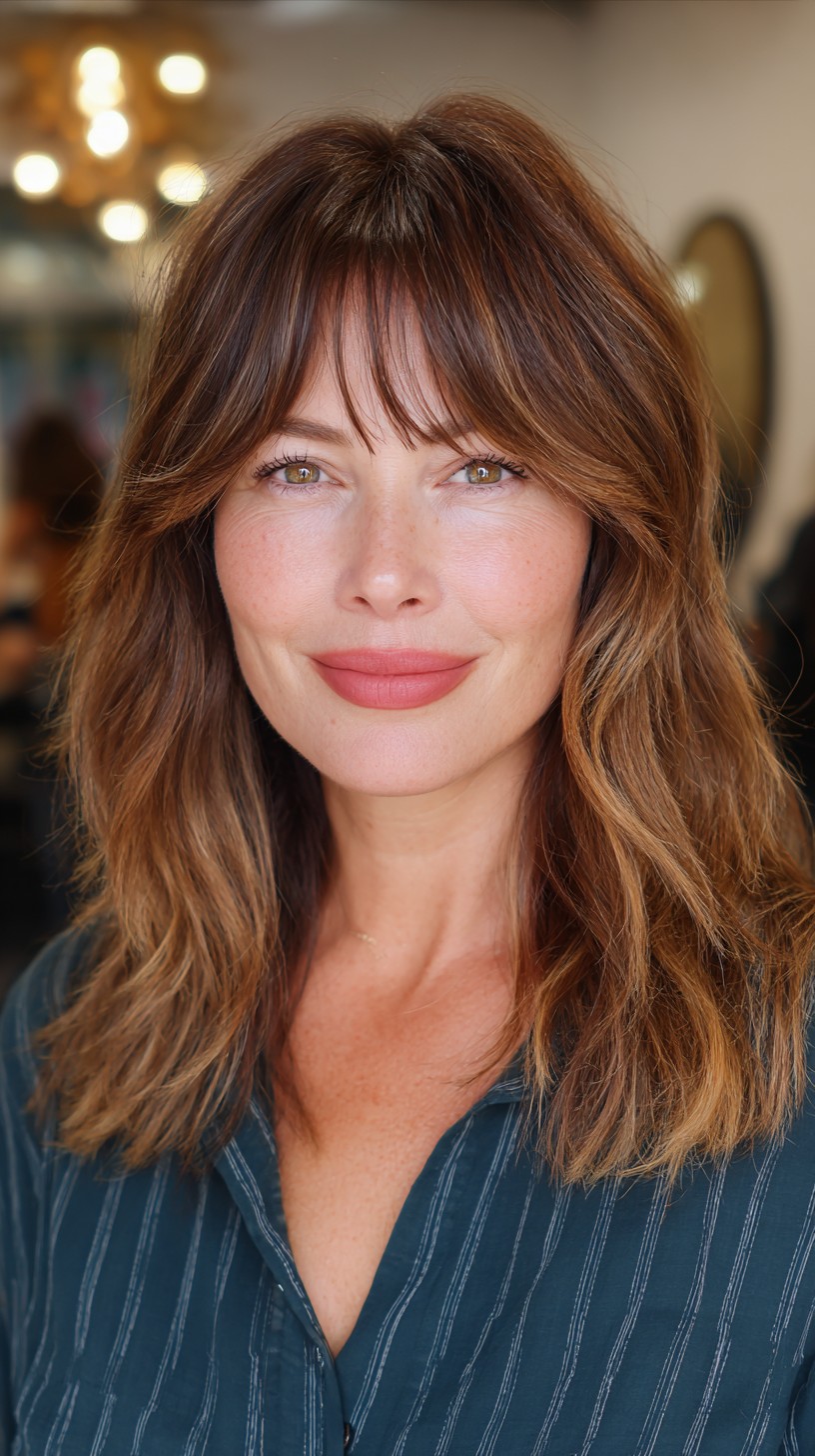 Rich Cinnamon Layers with Soft Fringe