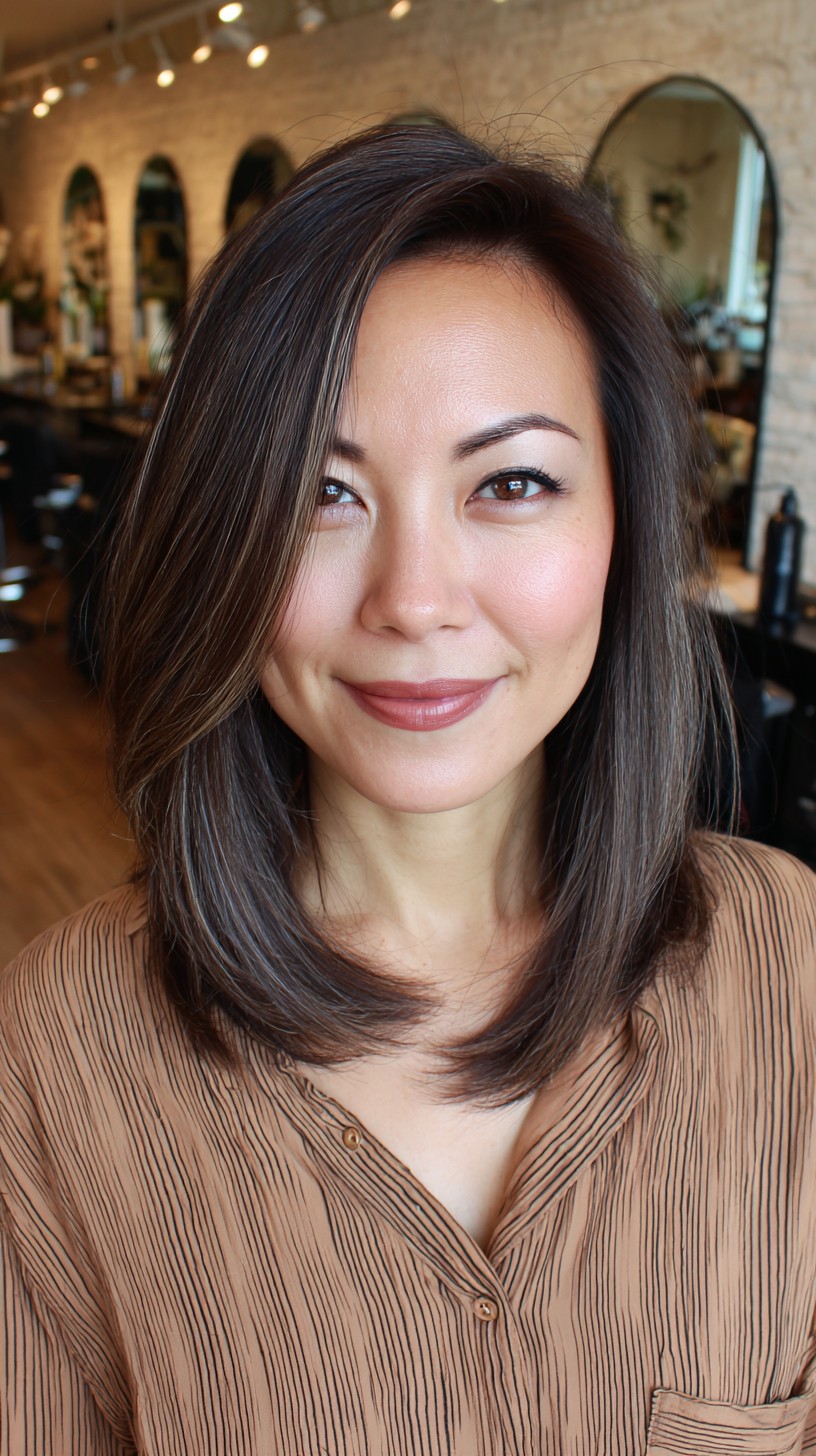 Subtle Chestnut Ombre with Soft Waves