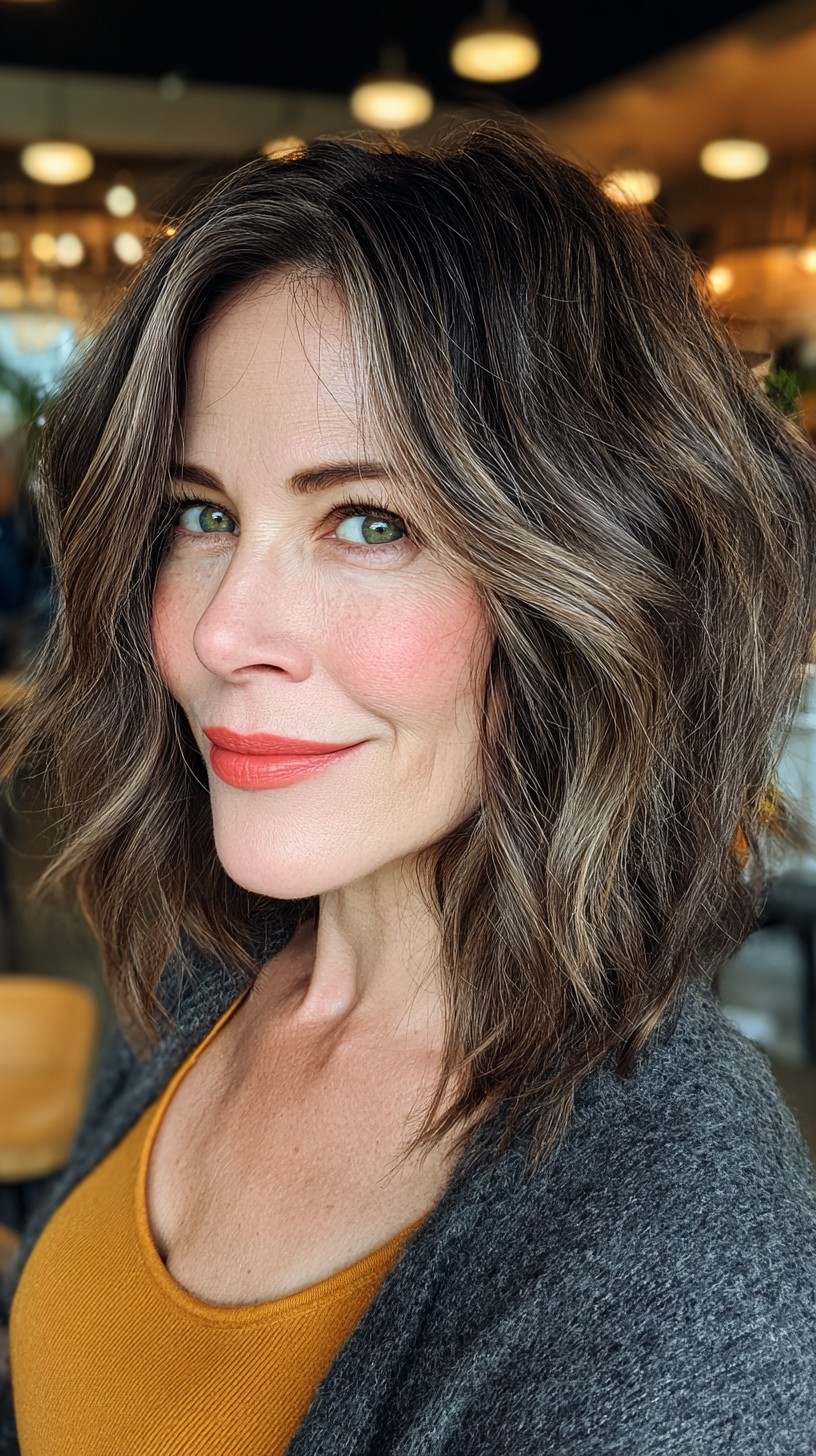 Textured Chocolate Waves with Dimensional Highlights