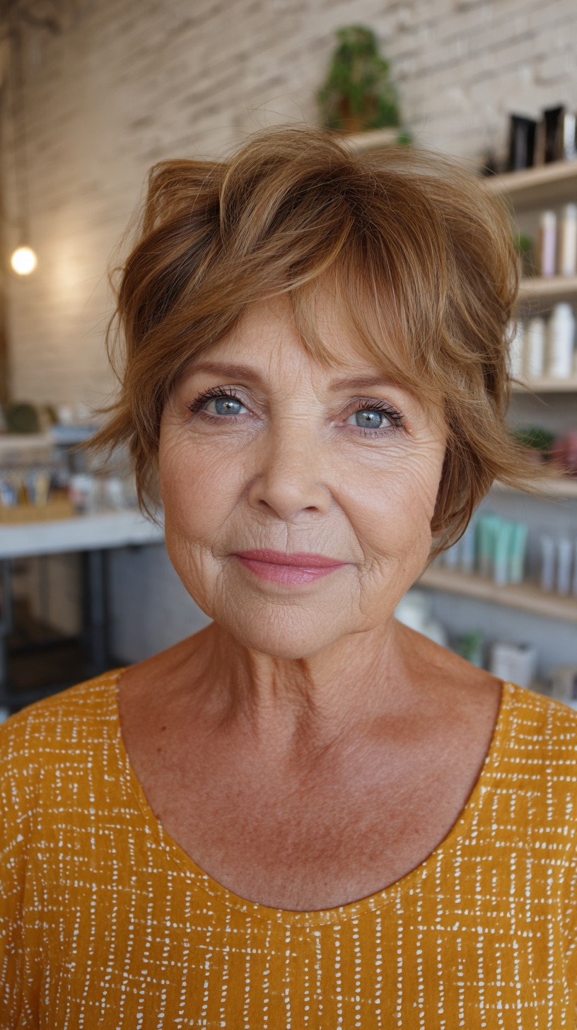 Charming Soft Tousled Layers for Mature Style
