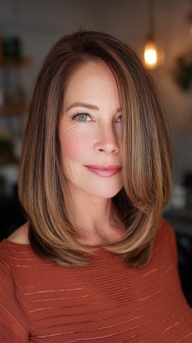 Chic Sable Layered Face-Framing Cut