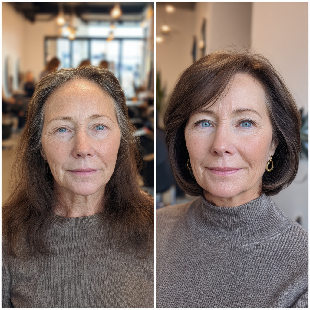 Chic Smooth Chin-Length Bob with Soft Layers