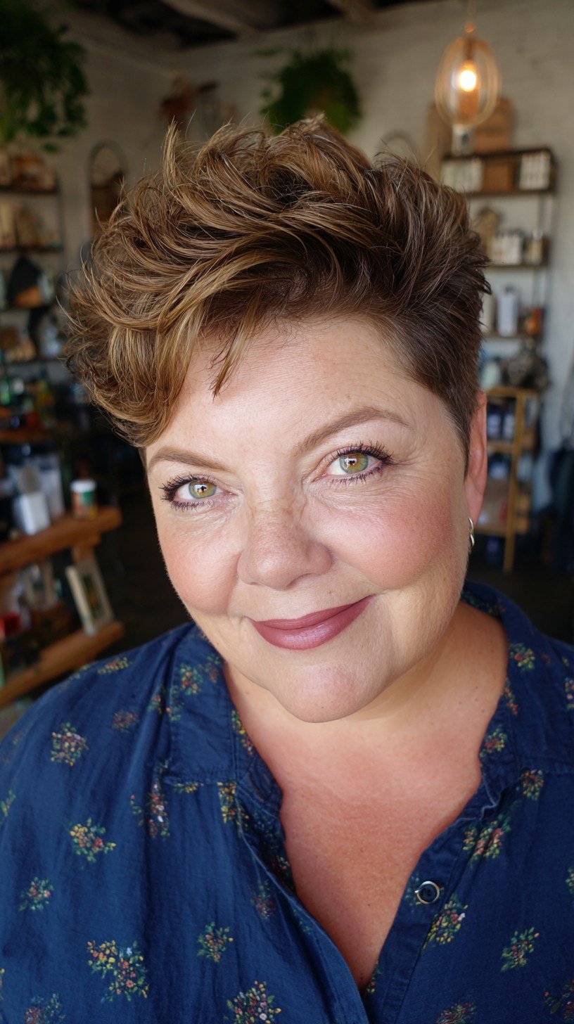 Dynamic Tousled Pixie Cut for Texture