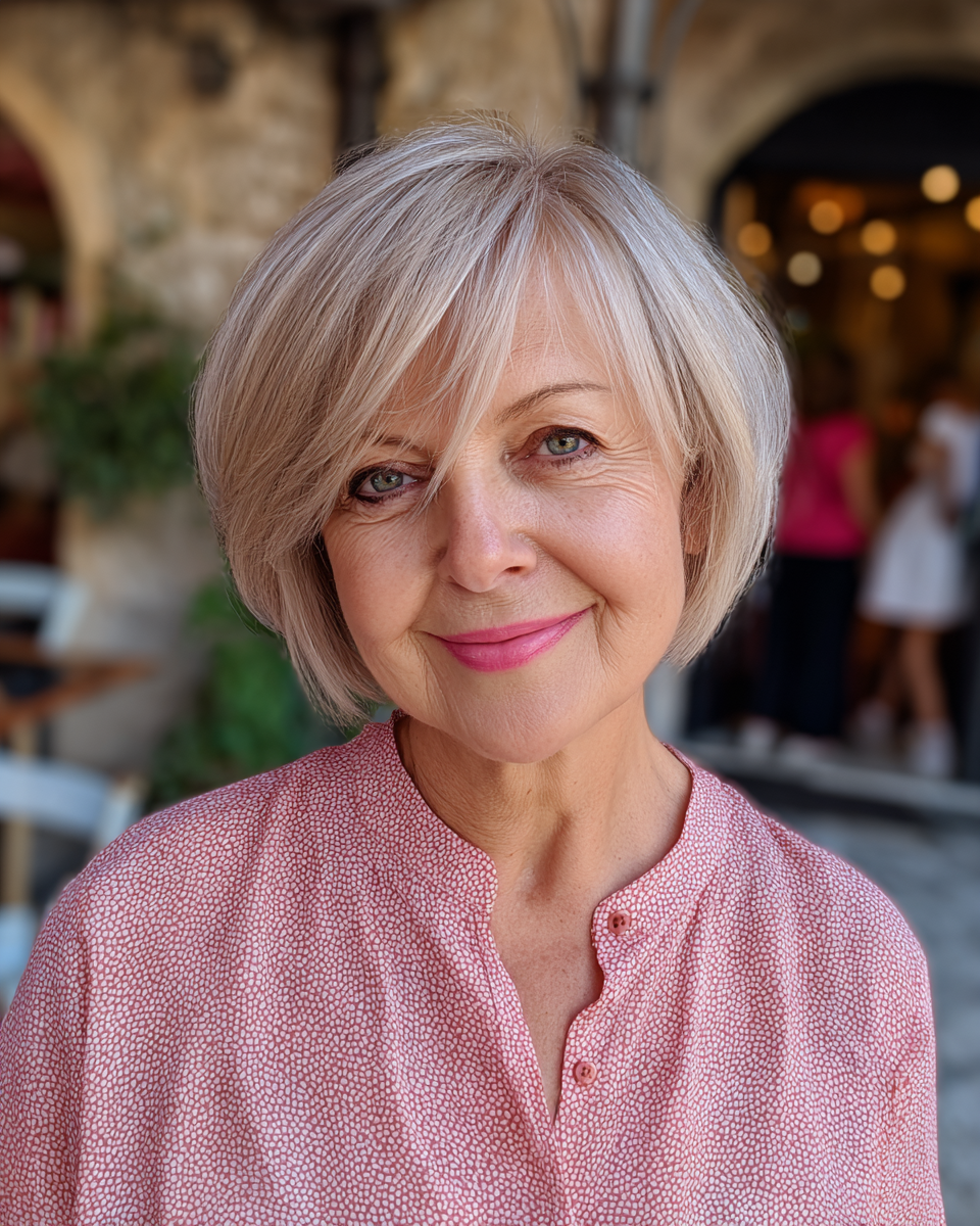 Softly Textured Chin-Length Bob with Face-Framing Layers