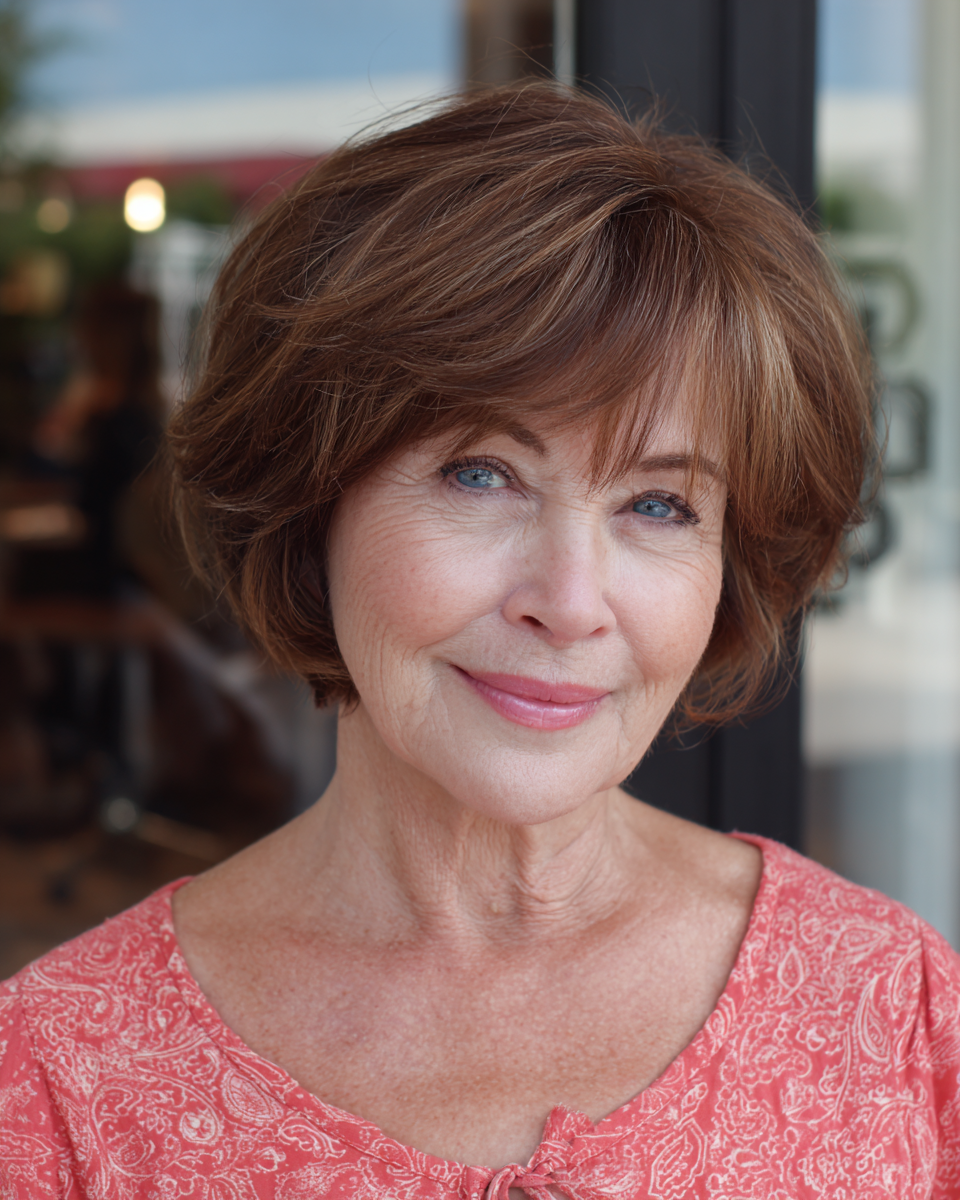 Softly Textured Chin-Length Bob with Subtle Layers
