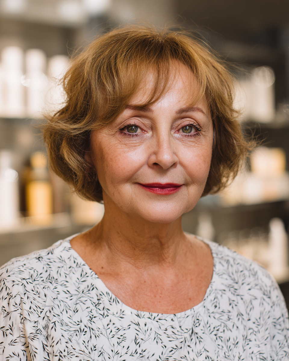 Softly Tousled Chin-Length Bob with Gentle Waves