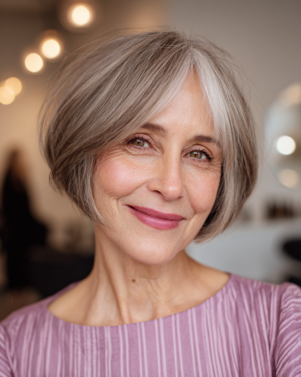 Stylish Soft Chin-Length Bob with Subtle Layers