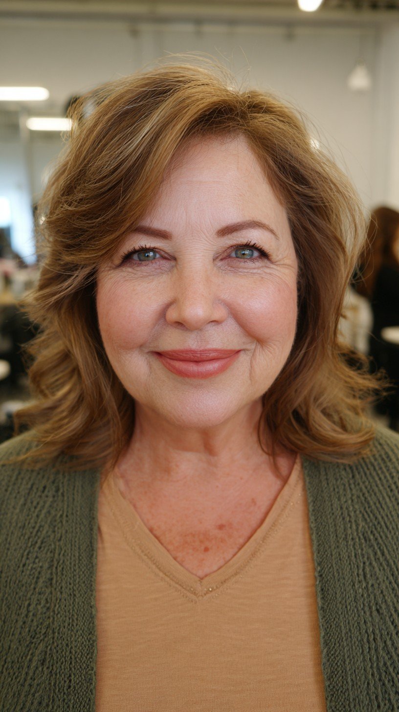 Subtle Chestnut Waves With Face-Framing Layers