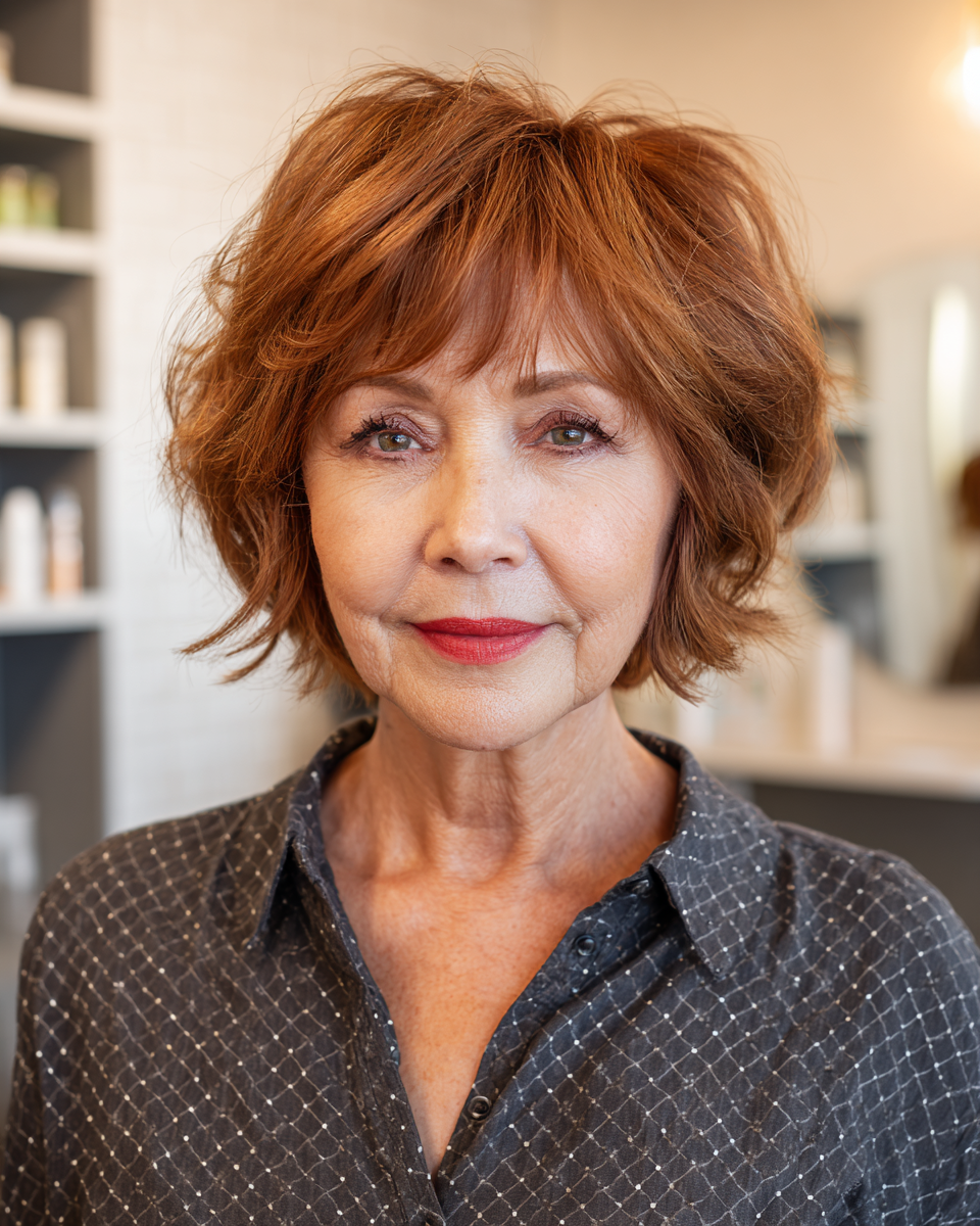 Textured Chin-Length Bob with Soft Volume
