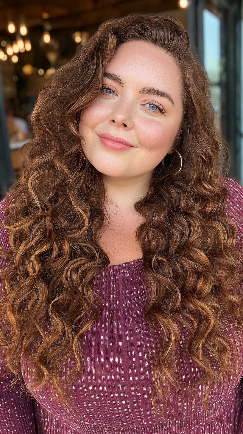 Luxurious Caramel Ripple Waves