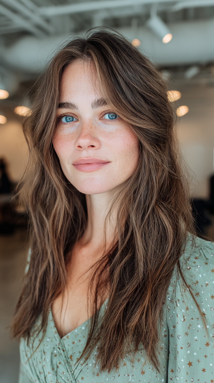 Textured Bohemian Waves with Soft Highlights