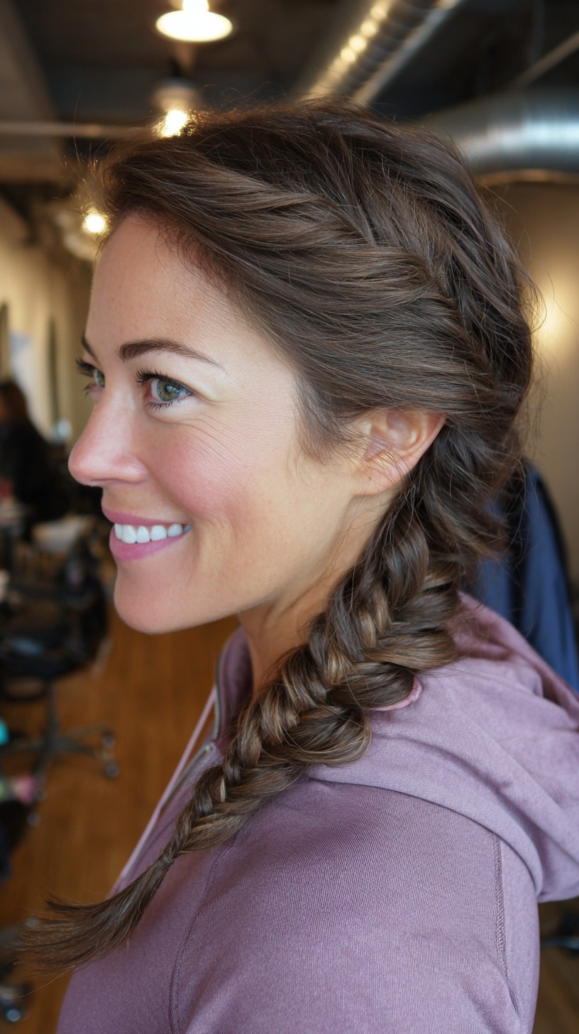 Classic Side-Swept Fishtail Braid