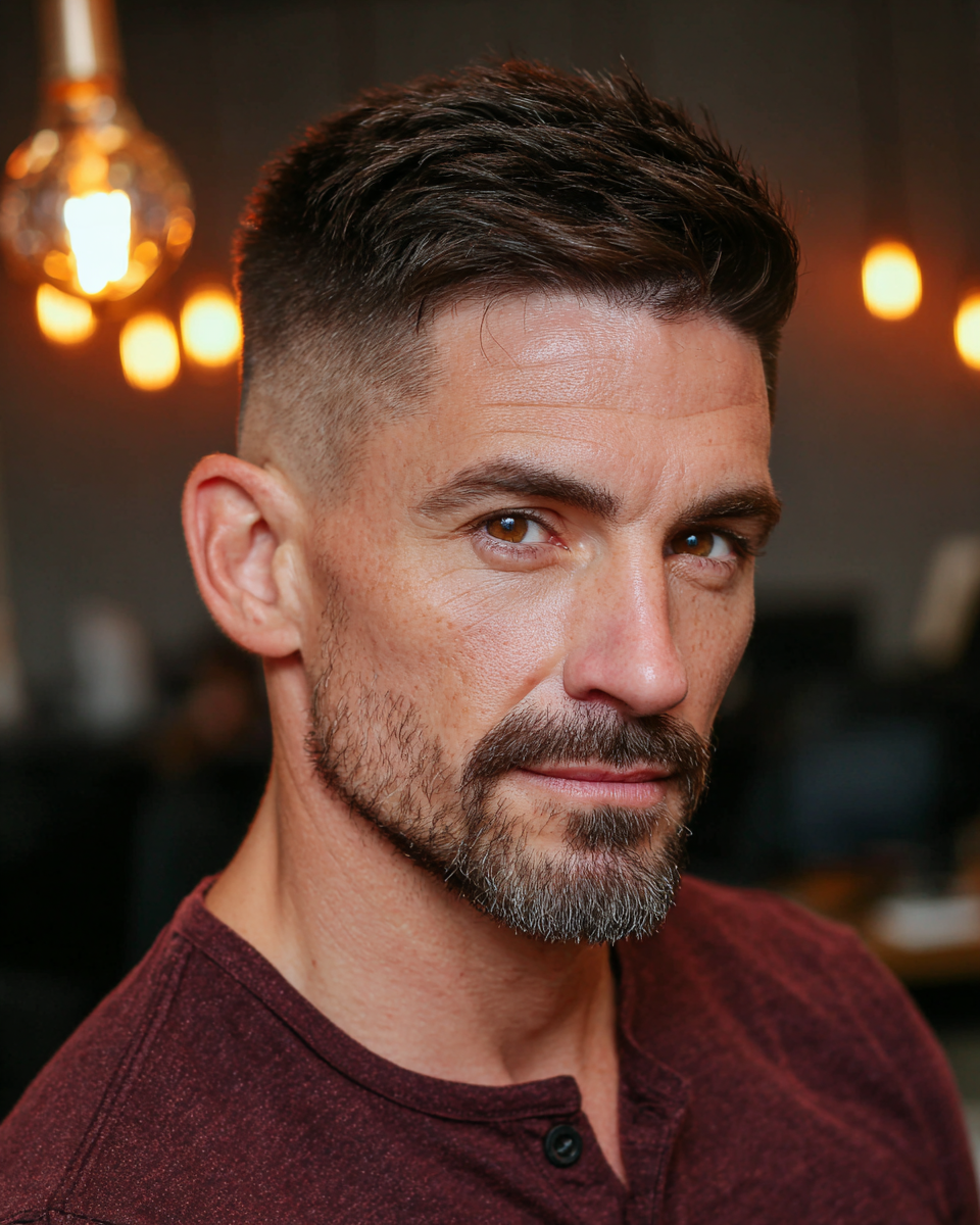 Contemporary Mid Taper Fade with Textured Top