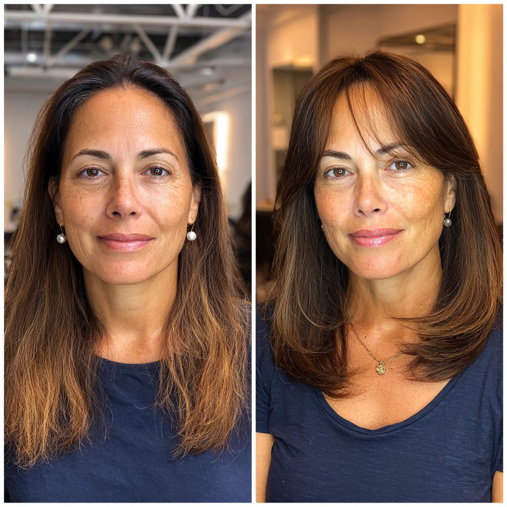 Effortless Chestnut Cascade with Face-Framing Layers