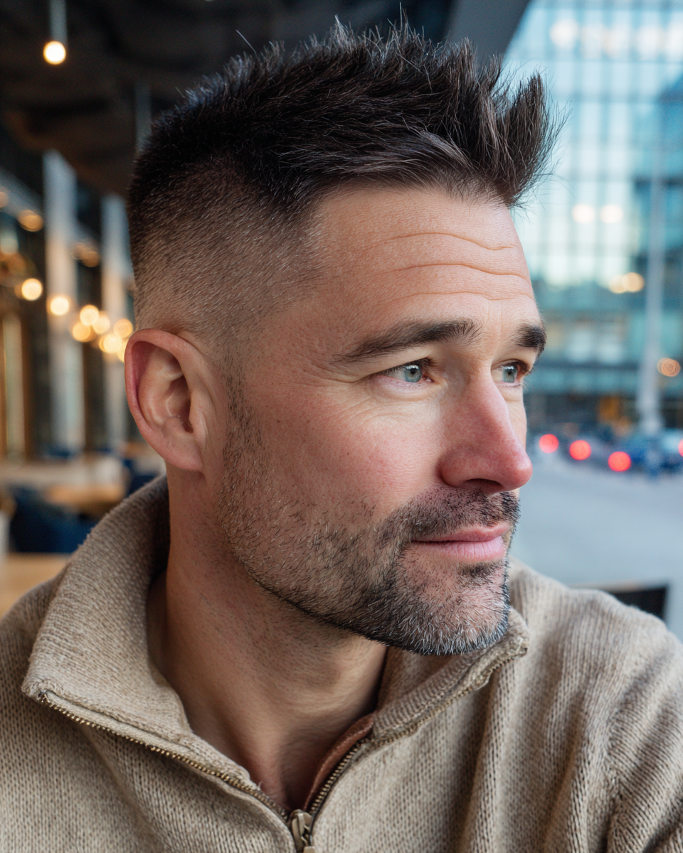 Modern Mid Taper Fade with Textured Top