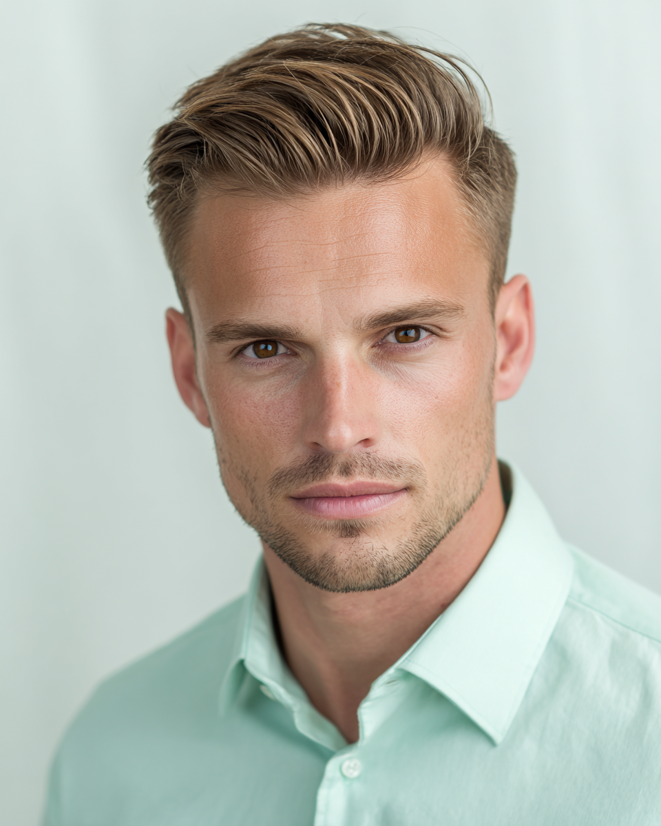 Polished Mid Taper Fade with Defined Volume