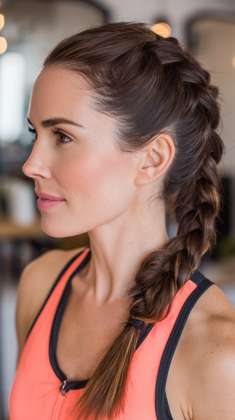 Sporty Elegance Braided Ponytail