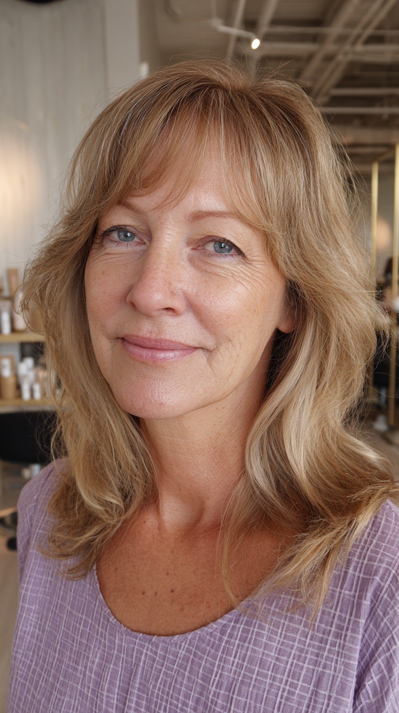 Sun-Kissed Golden Layers with Soft Waves