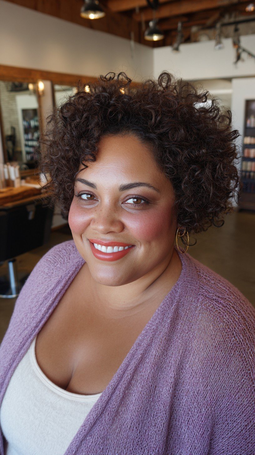 Bouncy Caramel Curls with Tapered Precision