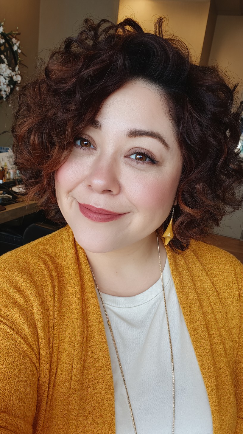 Bouncy Caramel Voluminous Curls