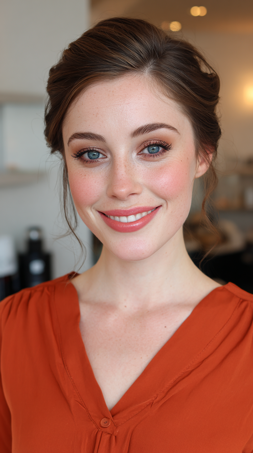 Elegant Twisted Updo with Soft Face-Framing Strands