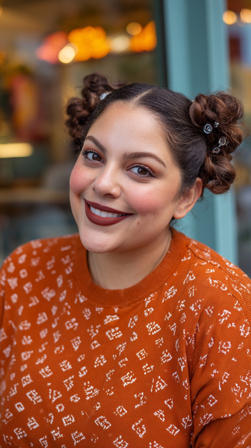 Enchanting Embellished Pigtails with Floral Accents