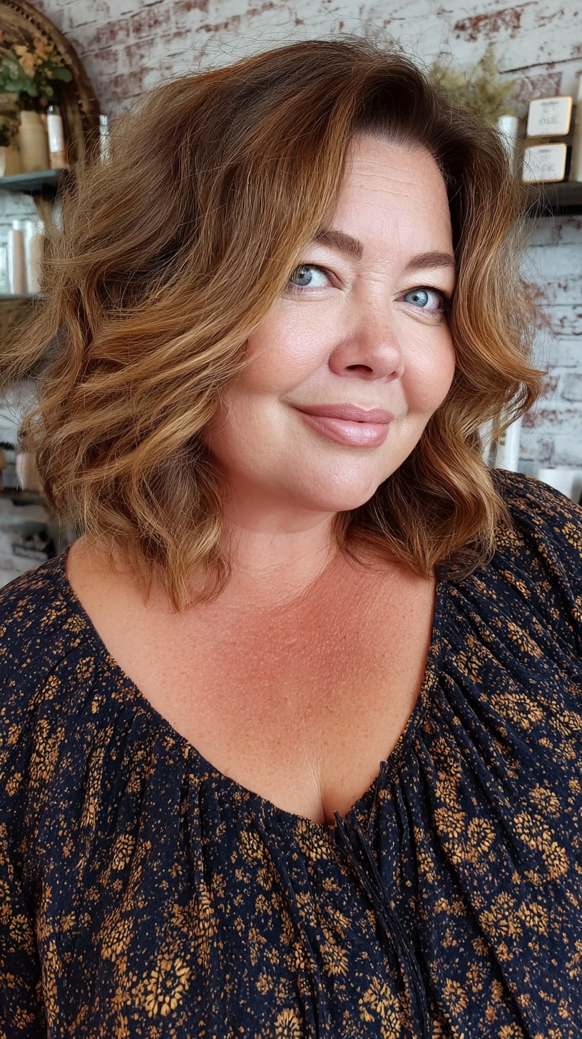 Rich Caramel Waves with Voluminous Layers