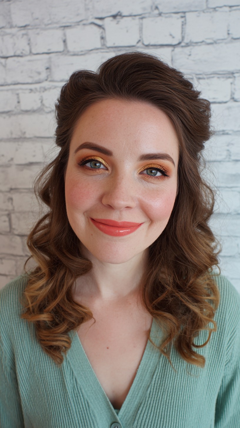 Vibrant Copper Waves with Voluminous Side Part