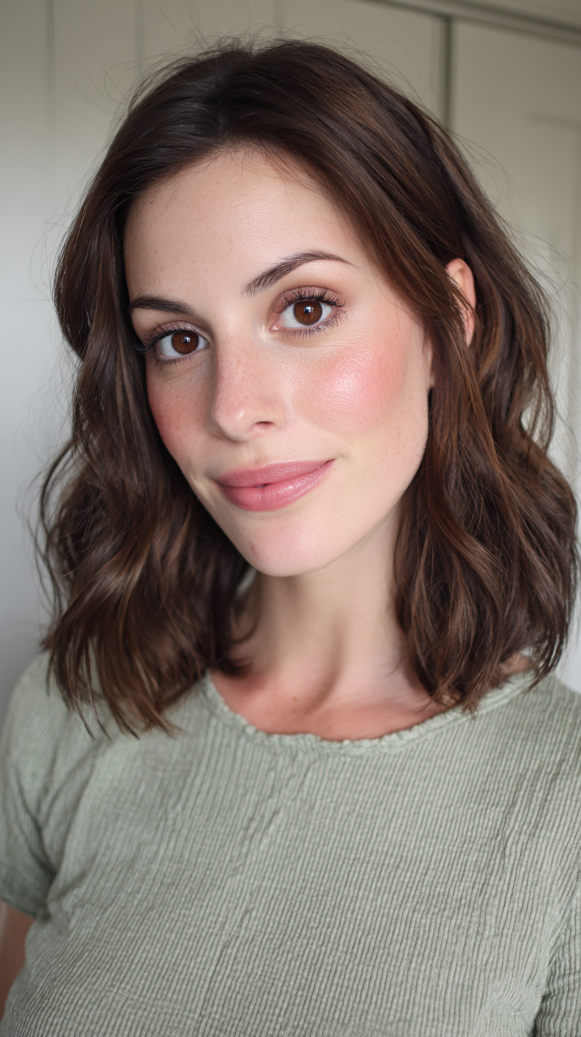 Chic Textured Long Bob with Subtle Layers