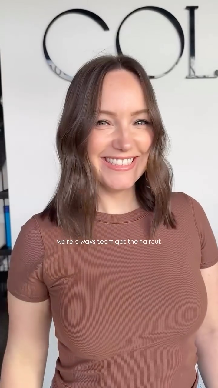 Rich Mocha Mid-Length Cut with Soft Waves