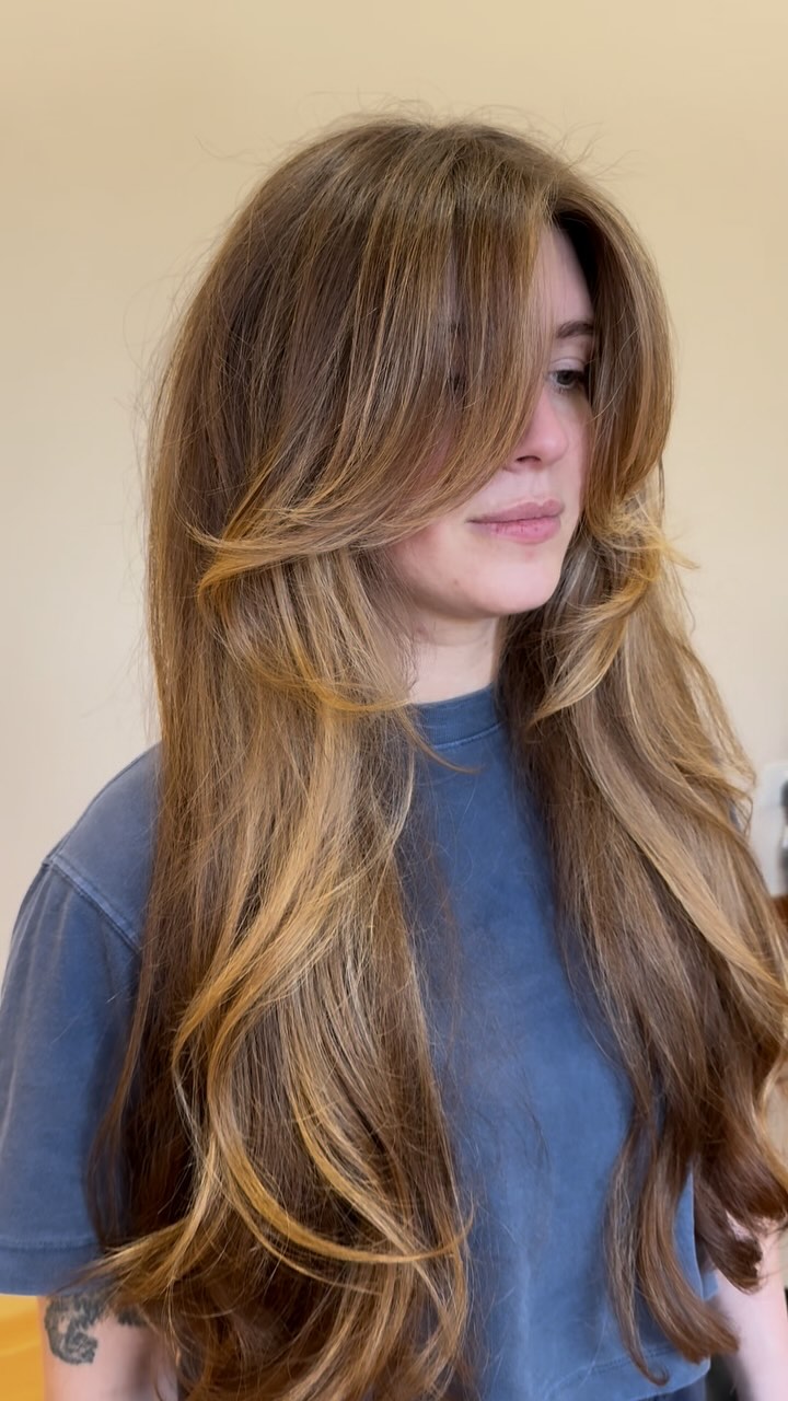 Soft Chestnut Layers with Honeyed Highlights