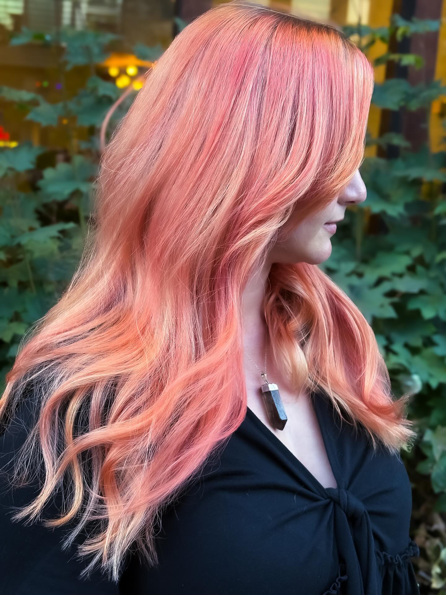 Soft Peach Sunrise Ombre Waves