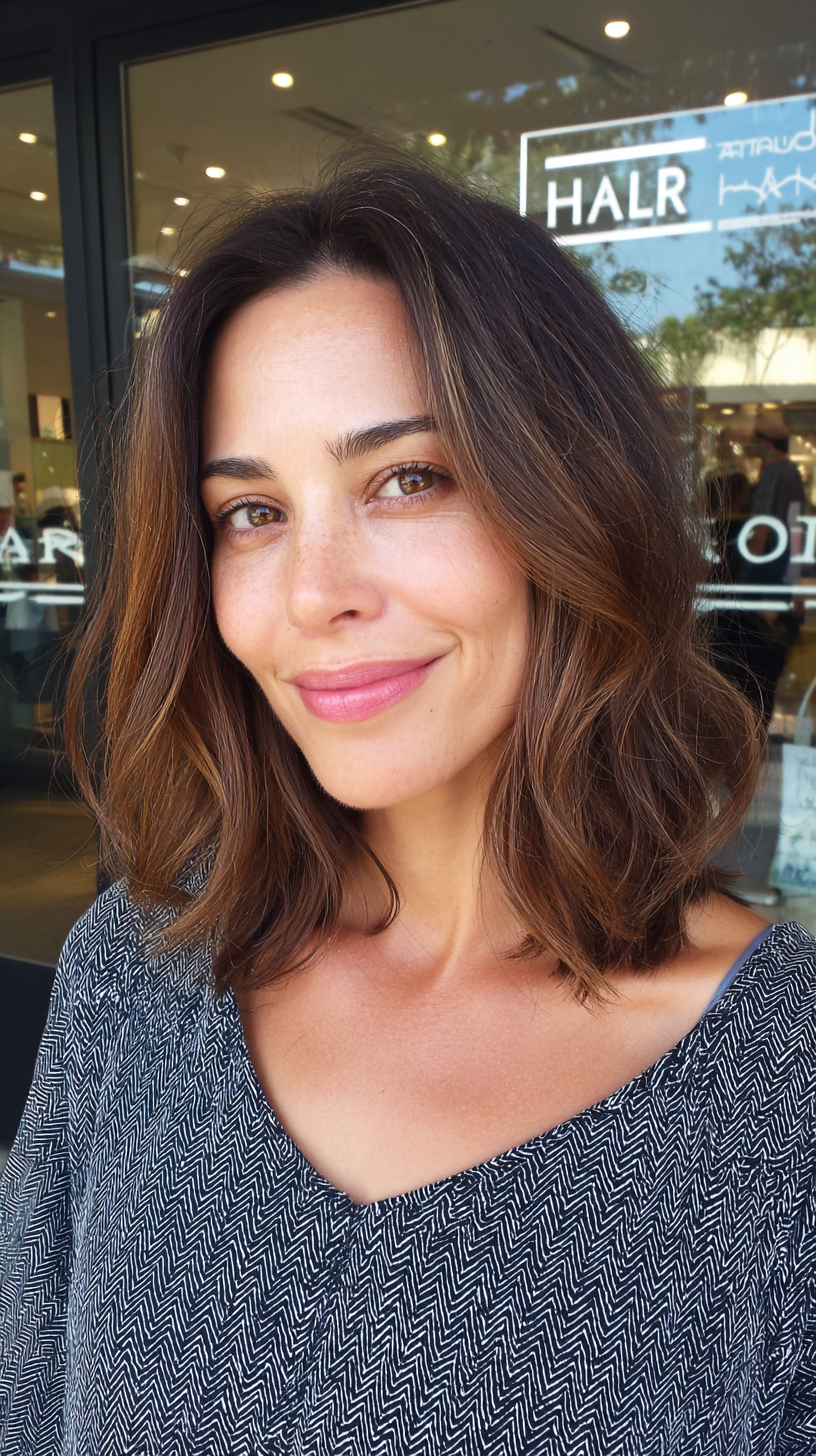 Textured Long Bob with Soft Beachy Waves