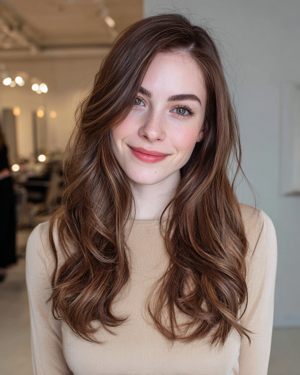 Beautiful Long Layered Waves