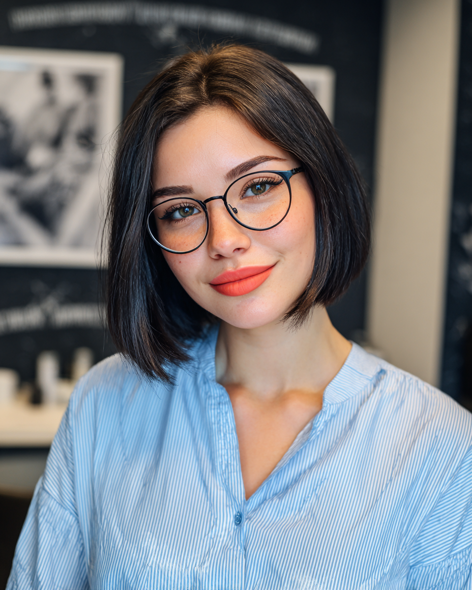 Chic Textured Bob with Subtle Face Framing