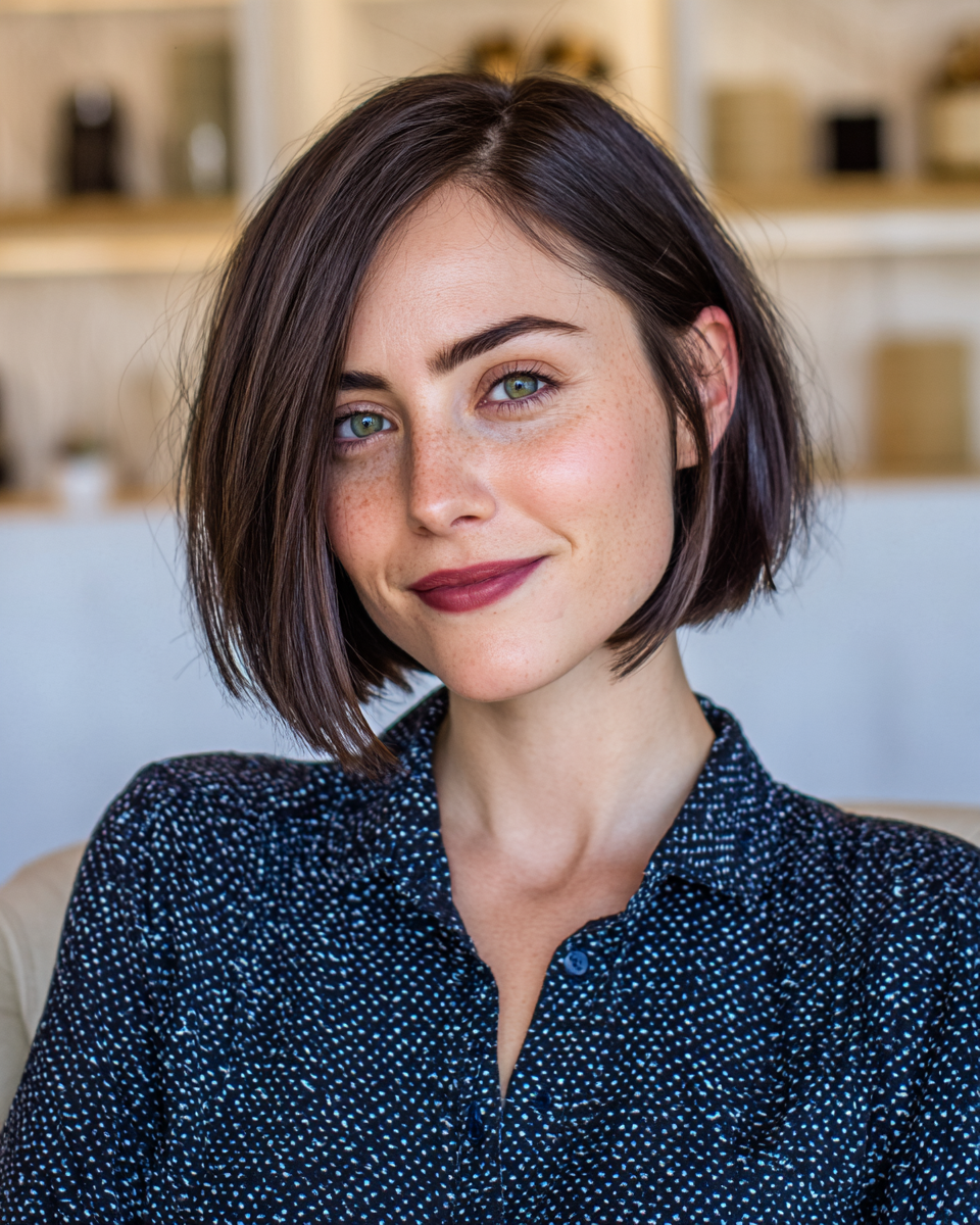 Chic Textured Bob with Subtle Layers