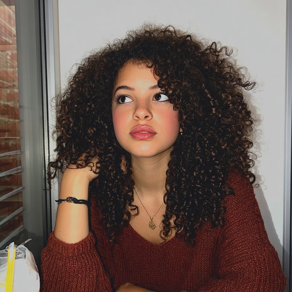 Flowing Chestnut Curls with Natural Volume and Soft Layers