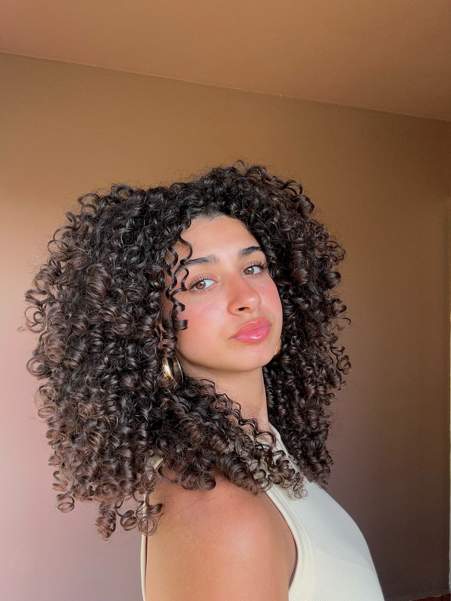 Lush Shoulder-Length Curly Cascade