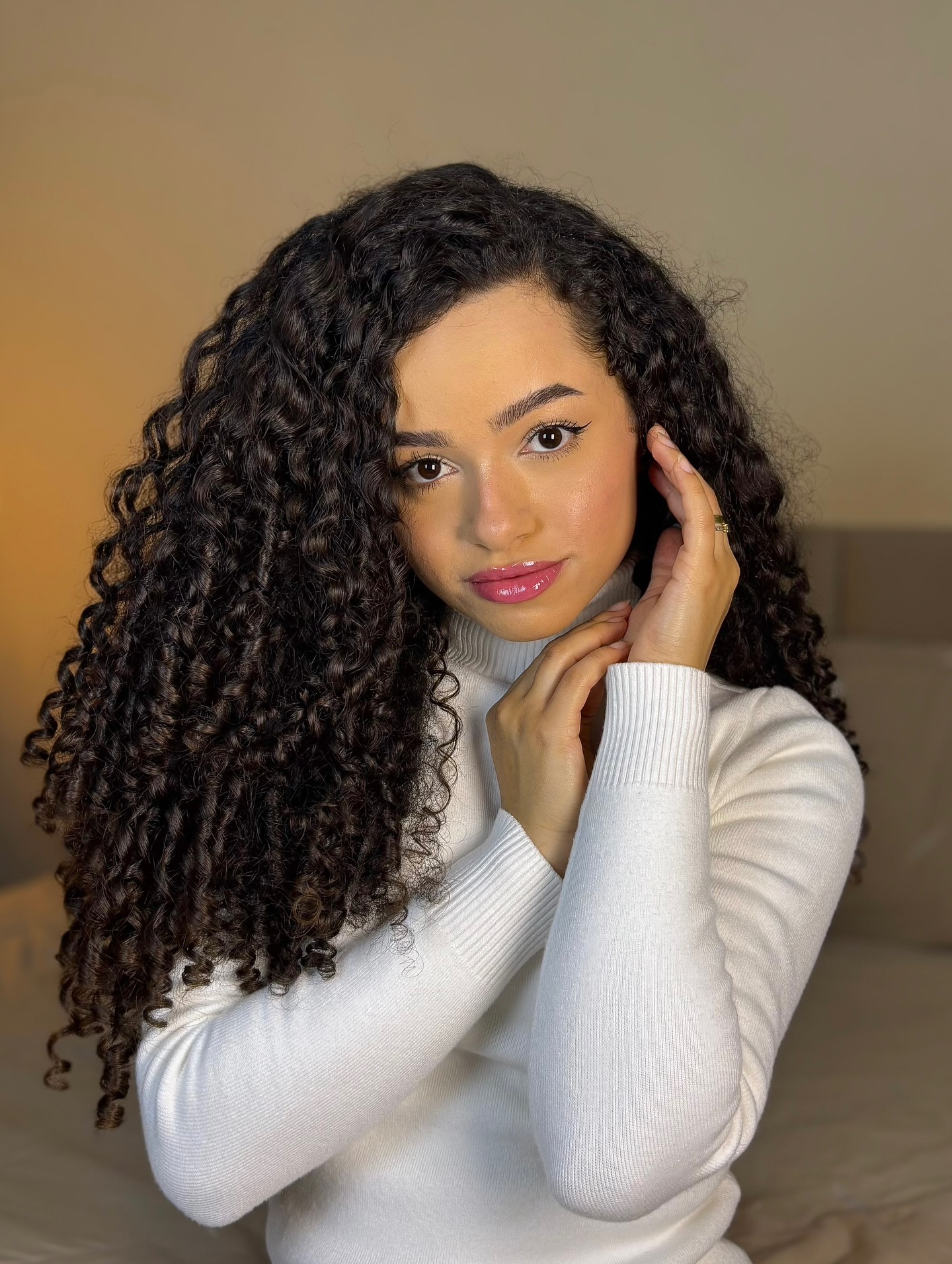 Luxurious Deep Curly Tresses with Gentle Frizz
