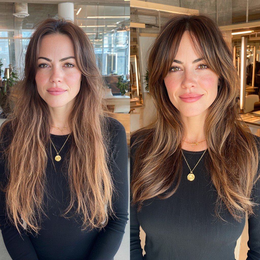 Sunkissed-Brown-Soft-Waves-with-Silky-Curtain-Bangs
