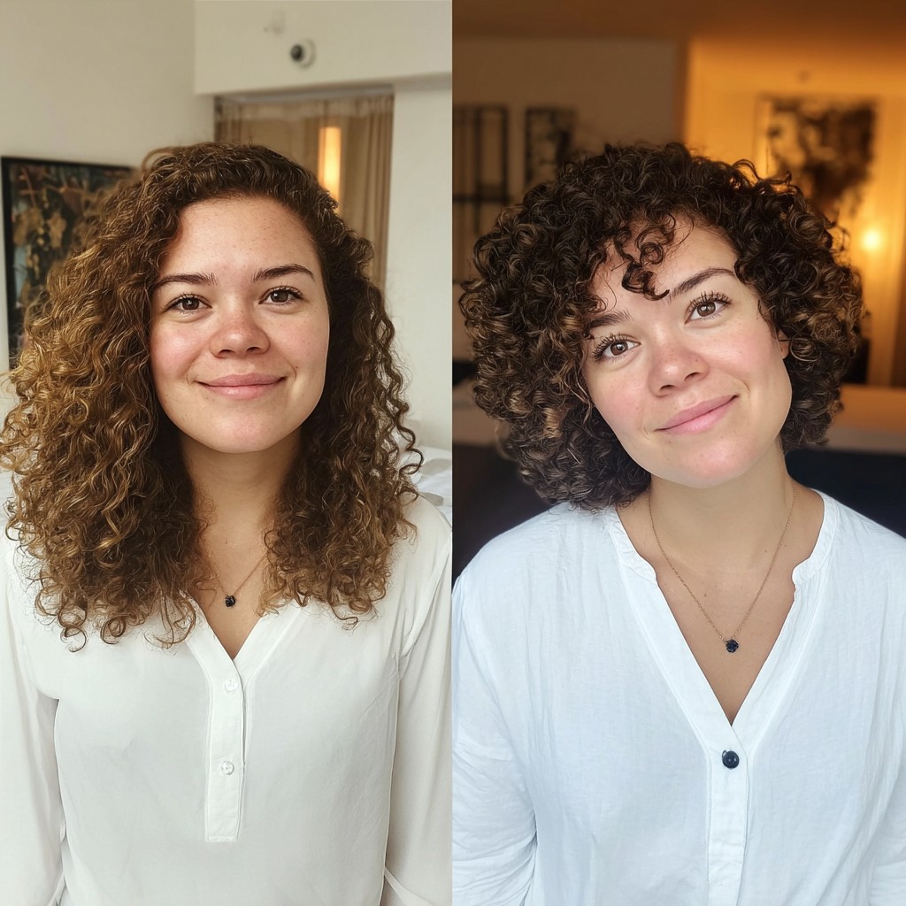 Vibrant Tight Corkscrew Curly Bob