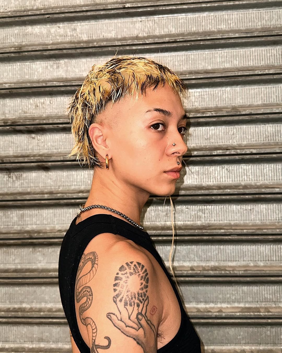 Bleached Buzz Cut with Textured Top