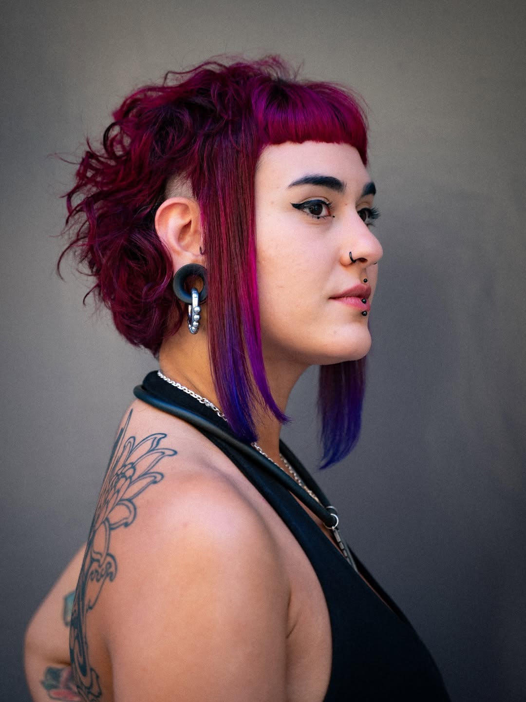Bold Fuchsia Mullet with Electric Accents
