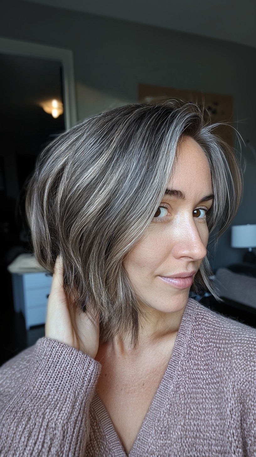 Chic Silver Blend with Natural Contrast