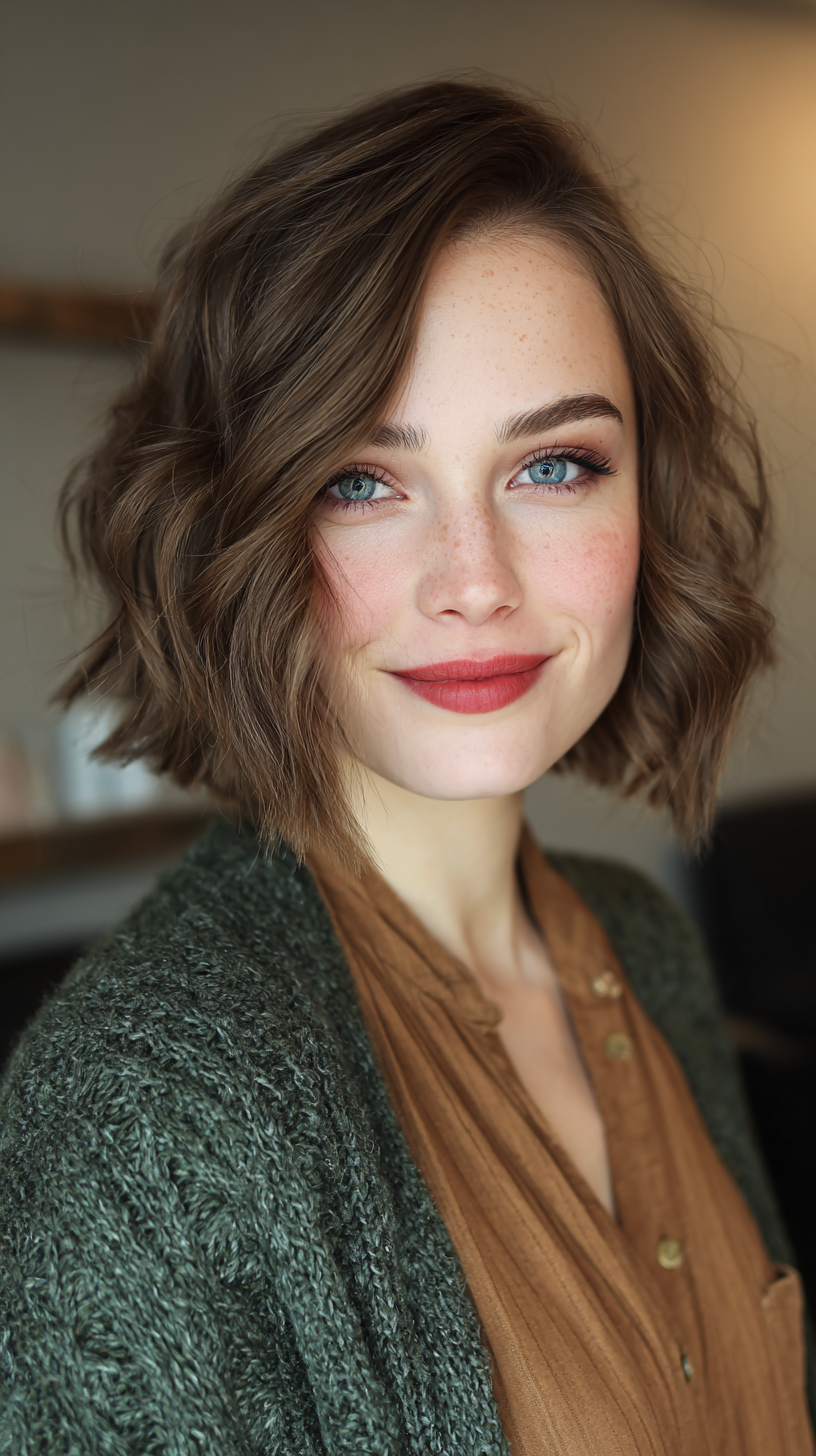 Chic Textured Bob with Soft Waves