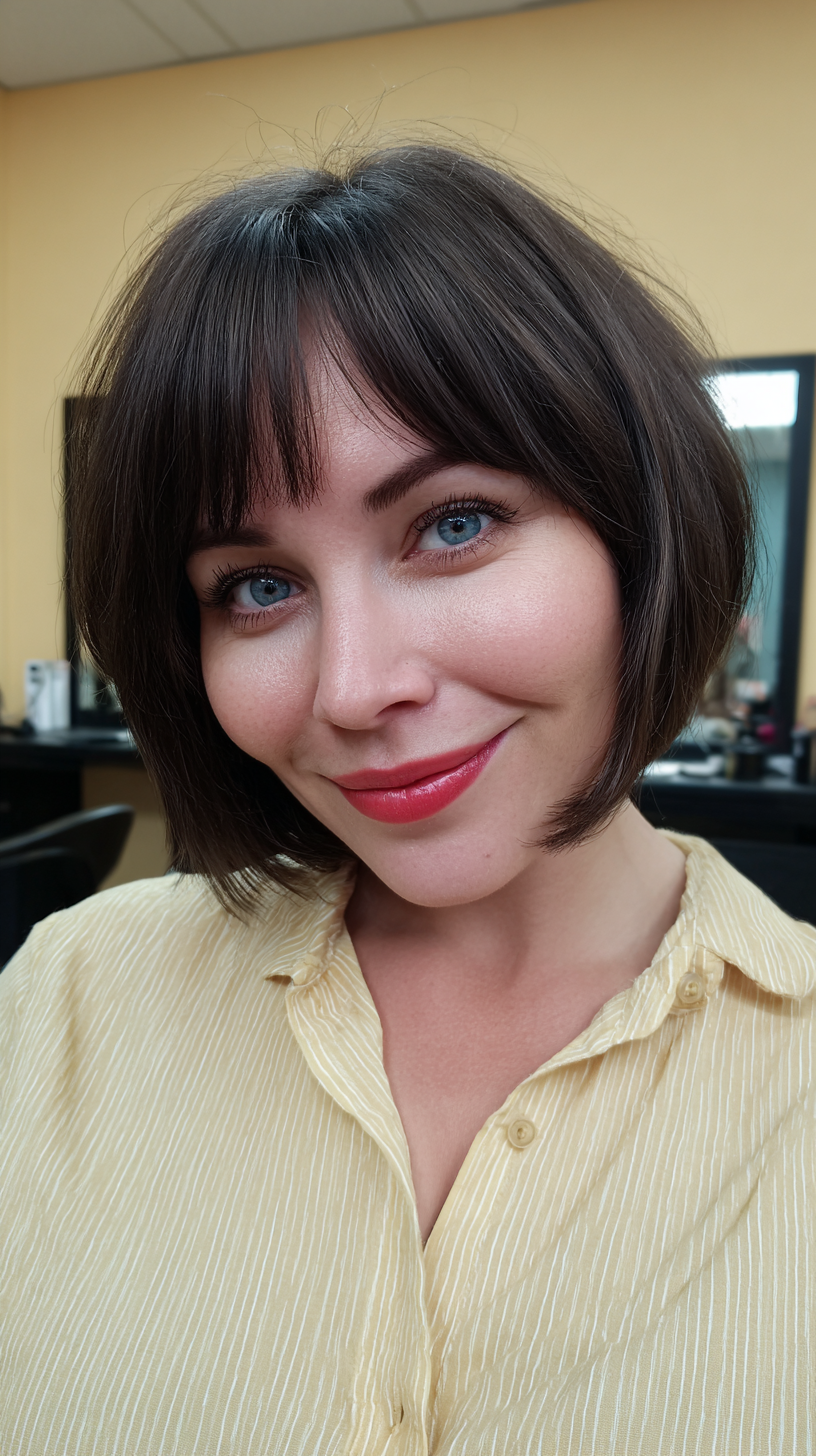 Playful Textured Bob with Soft Bangs